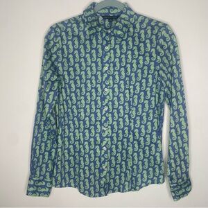 346 Brooks Brothers Seahorse Button Up Top 4